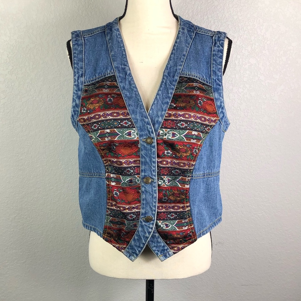 Vintage 90’s AJ Brandon Denim Vest